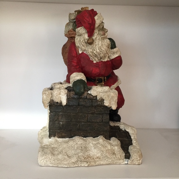 Santa Figure Antique Finish Resin 11 x 6 x 6 Holiday Christmas Décor Statue - Picture 5 of 8